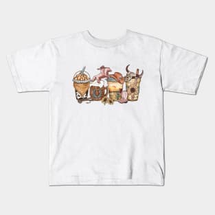 Coffee Wild West Western Aesthetic Kids T-Shirt